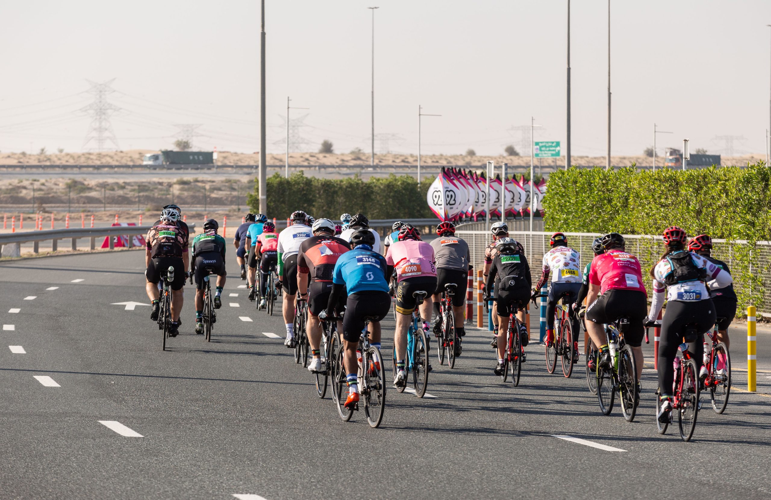 Cyclists in the Spinneys Dubai 92