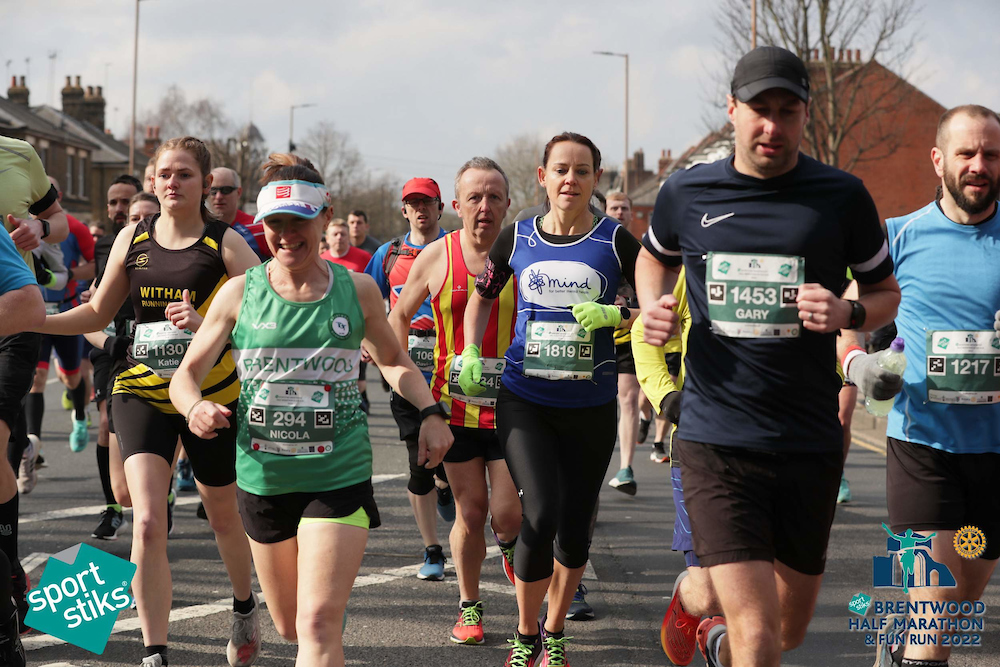 Brentwood Half Marathon race bibs