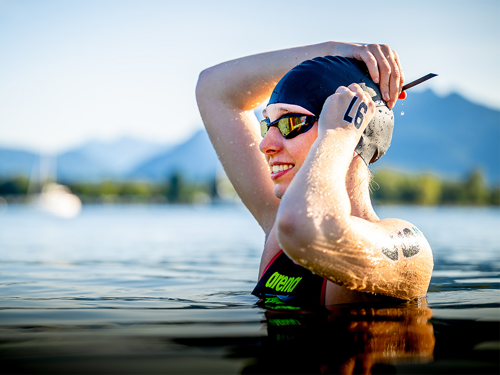 Renee smiling sportstiks tattoo Renee smiling wearing sportstiks tattoo