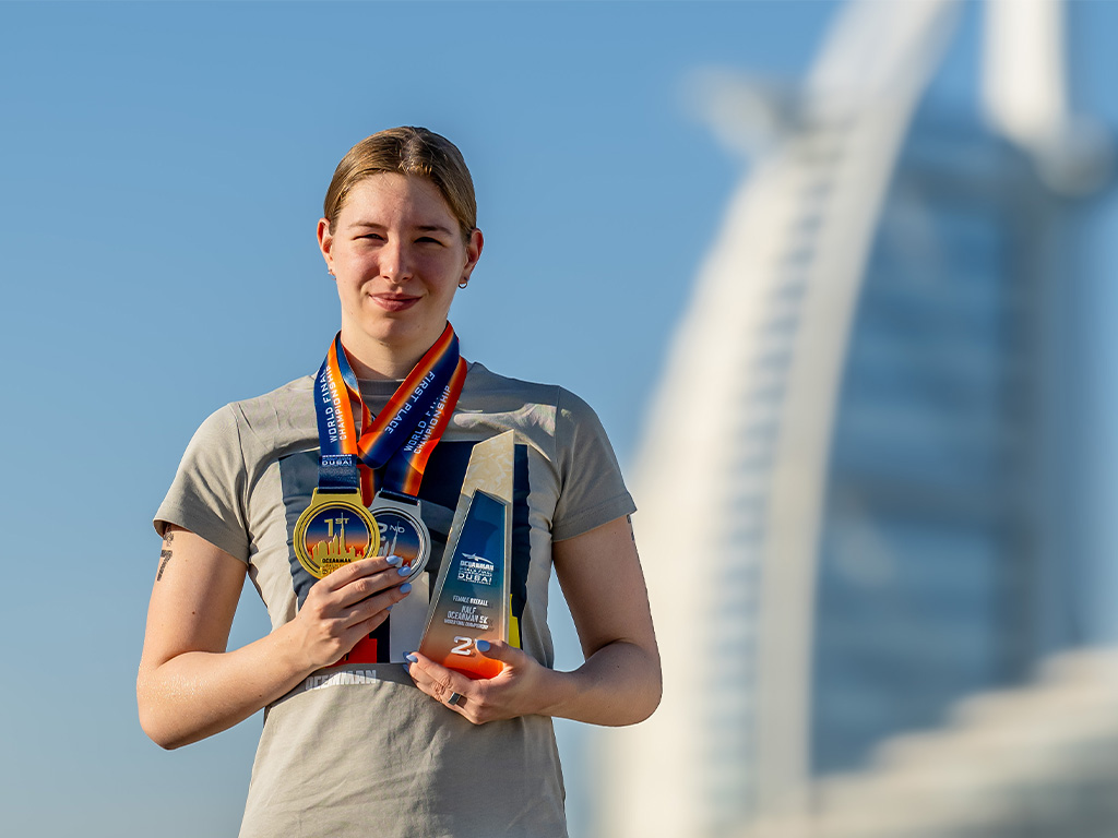 Renee winning oceanman world final