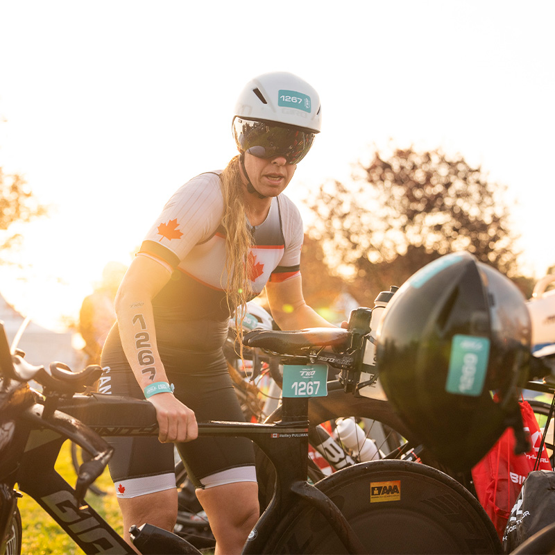 Triset helmet and bike